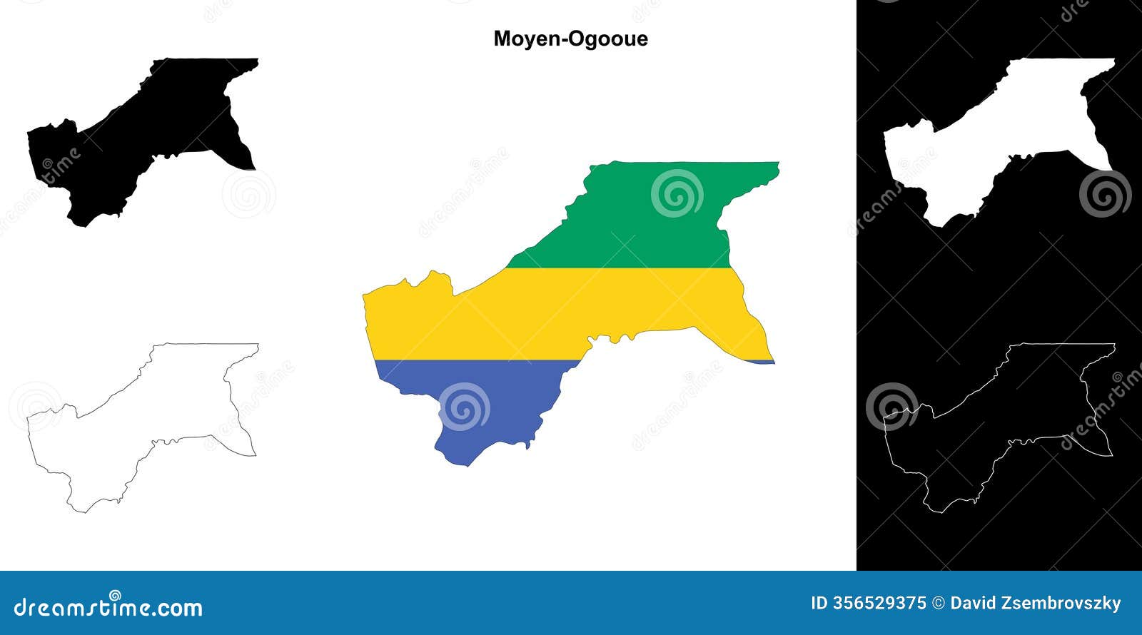 moyen-ogooue outline map