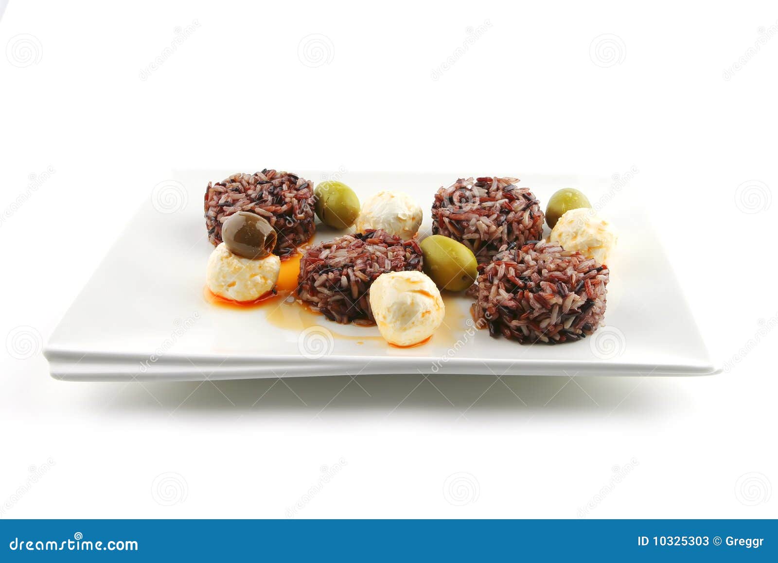 Mozarella Cheese and Dark Rice Stock Image Image of cuisine, diet