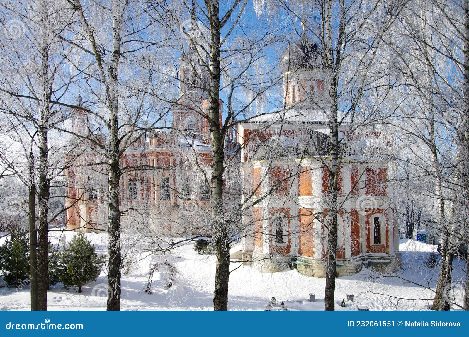 mozhaisk, russia - february, 2021: novo-nikolskiy cathedral