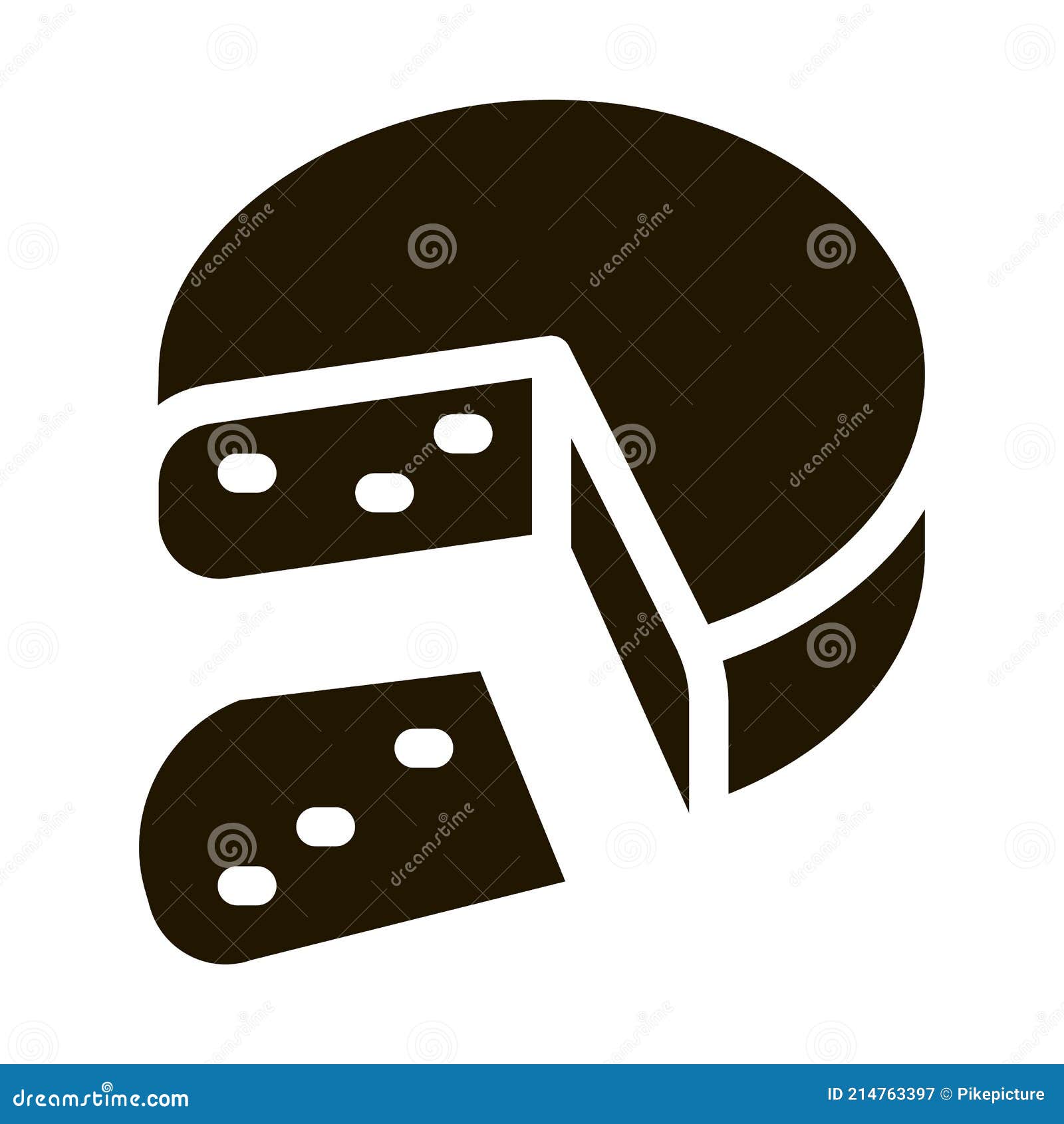 Mozzarella Cheese Head Icon Vector Glyph Illustration Stock Vector