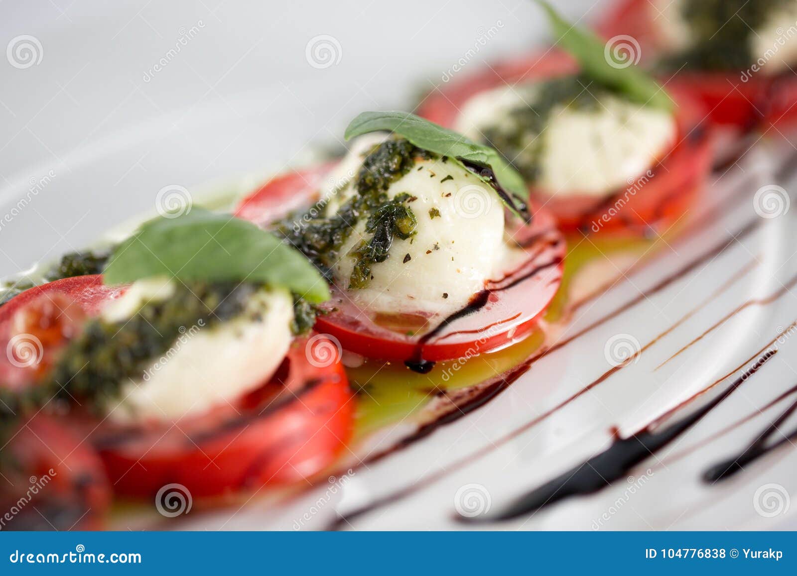 Mozzarella with Tomato Slices Stock Photo - Image of white, dinner