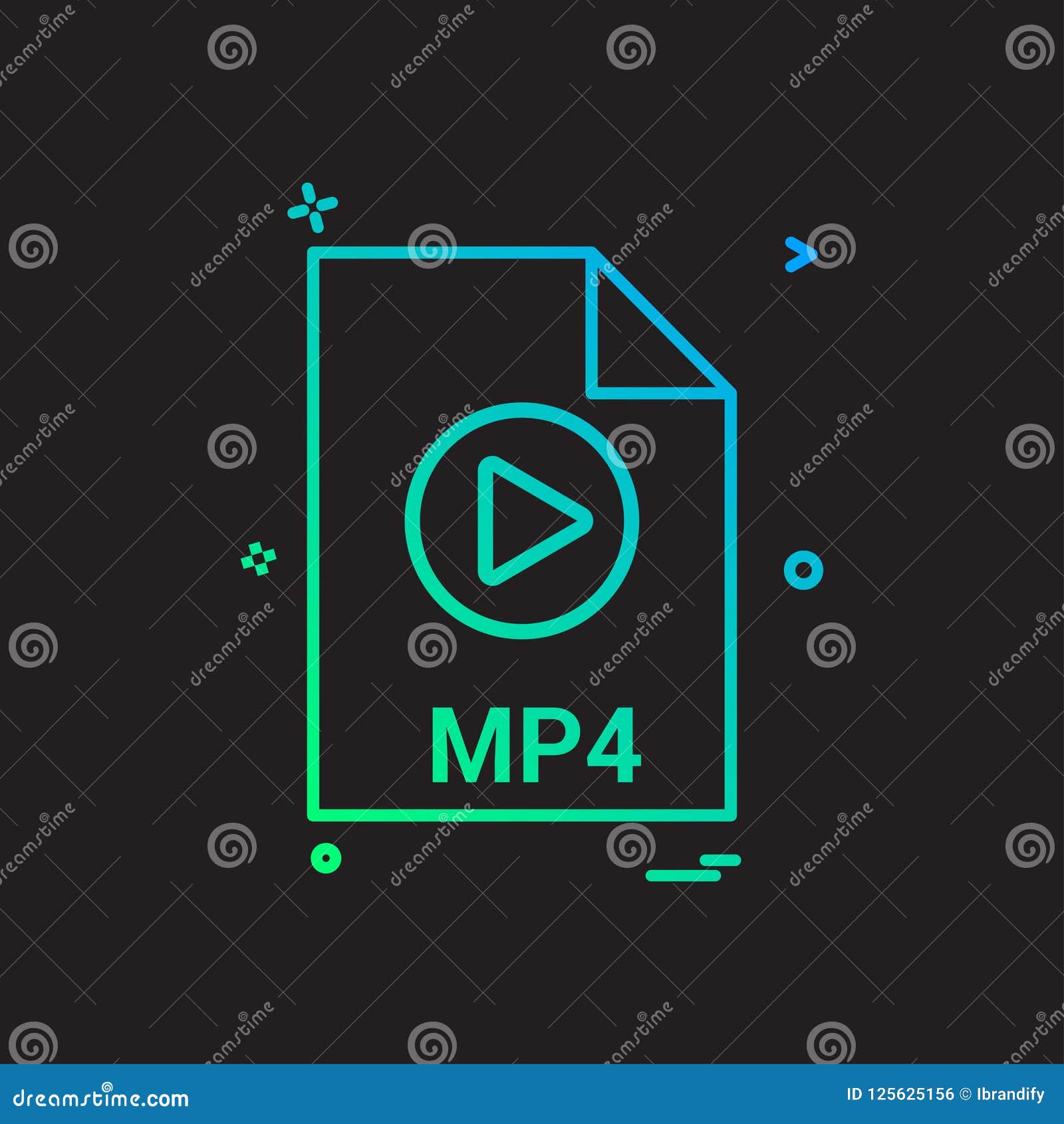 Mp4 File File Extension File Format Icon Vector Design Stock Vector Illustration of business