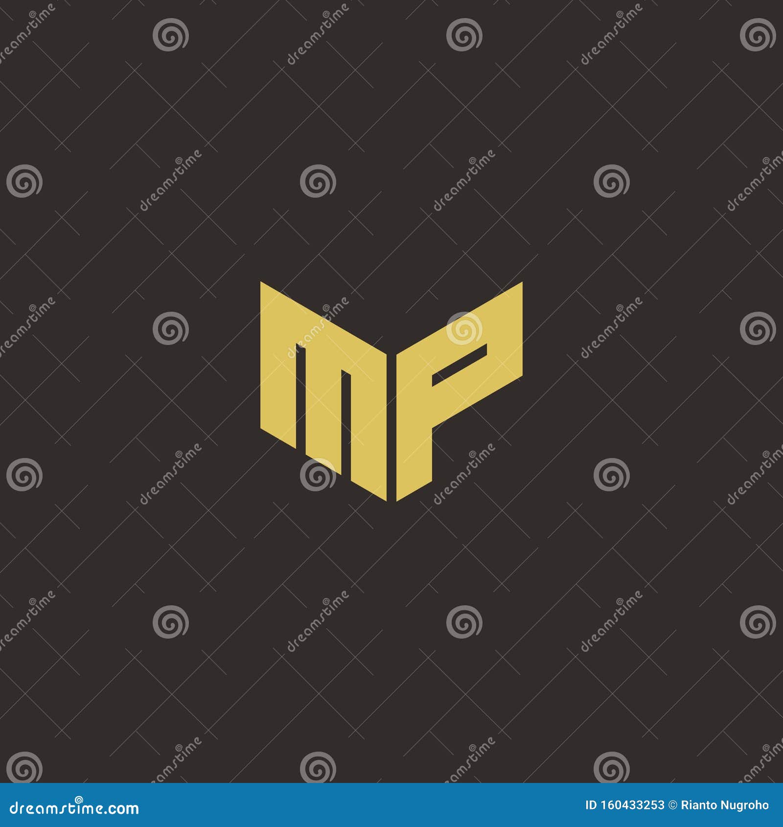 Modern abstract letter MP, PM logo design. Minimal MP, PM initial