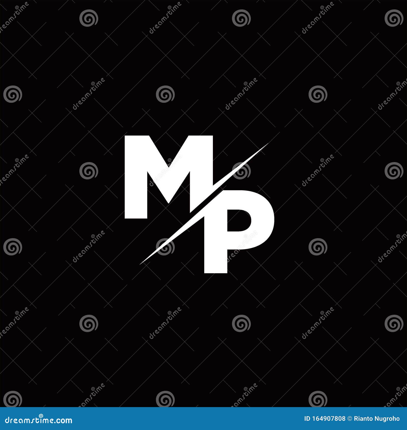 Letter MP PM Monogram Logo