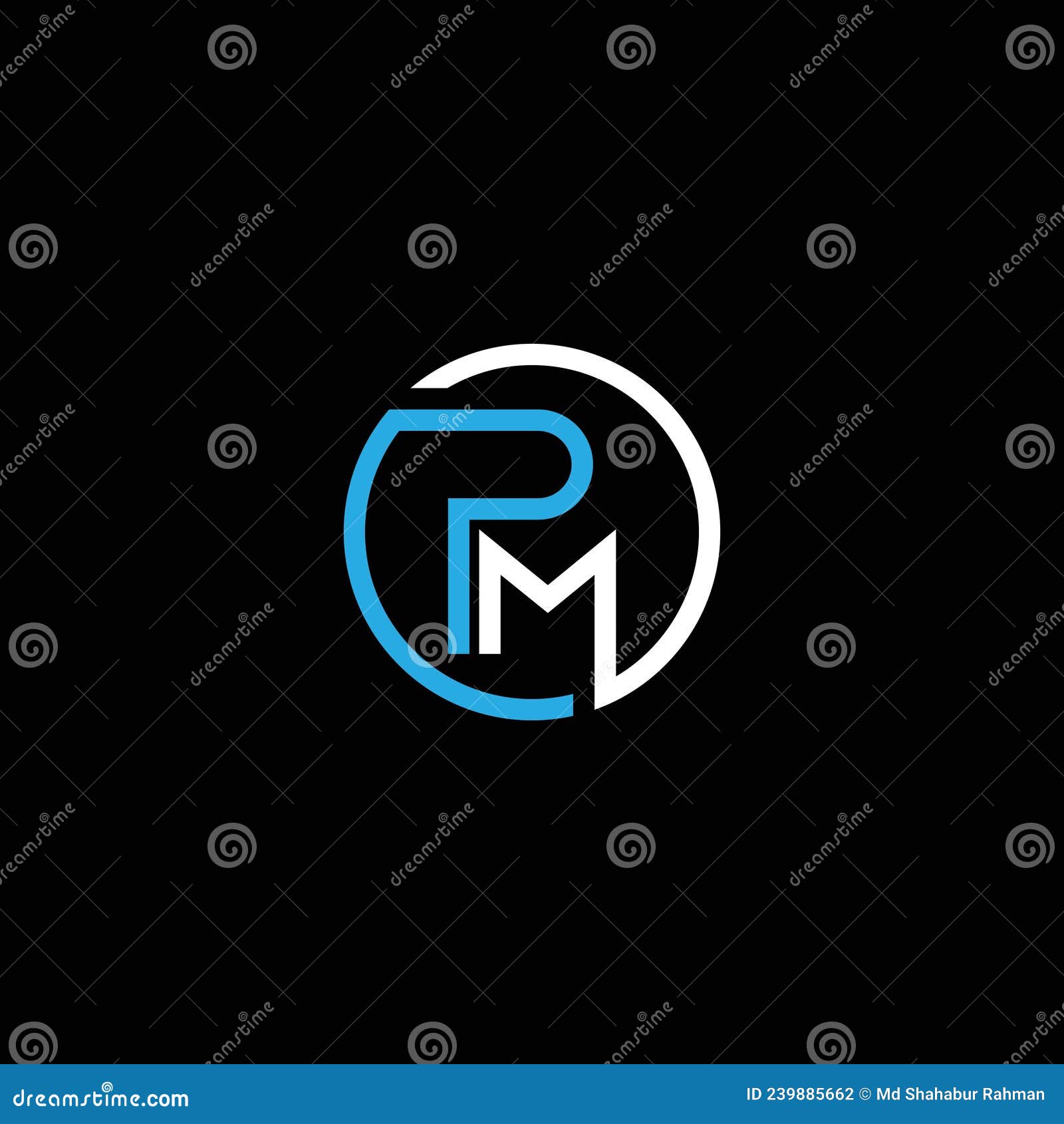 mp or pm abstract outstanding professional business awesome artistic branding company different colors  logo