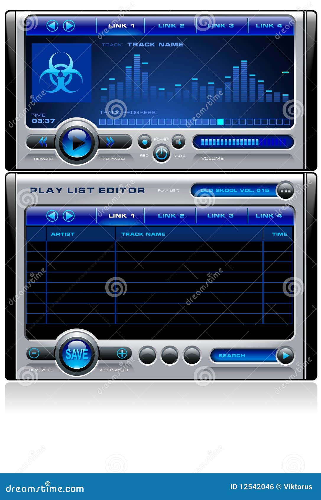 Mp3 Media Music Player Vector Stock Vector - Illustration of device, stars:  12542046