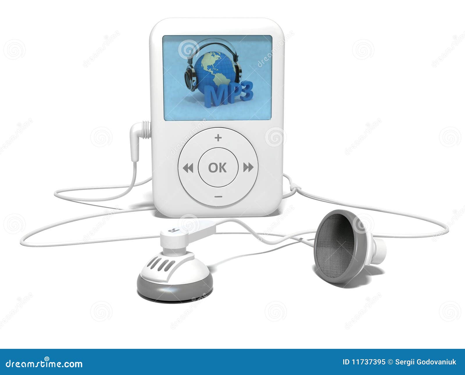 Mp3 player stock illustration. Illustration of metal 11737395