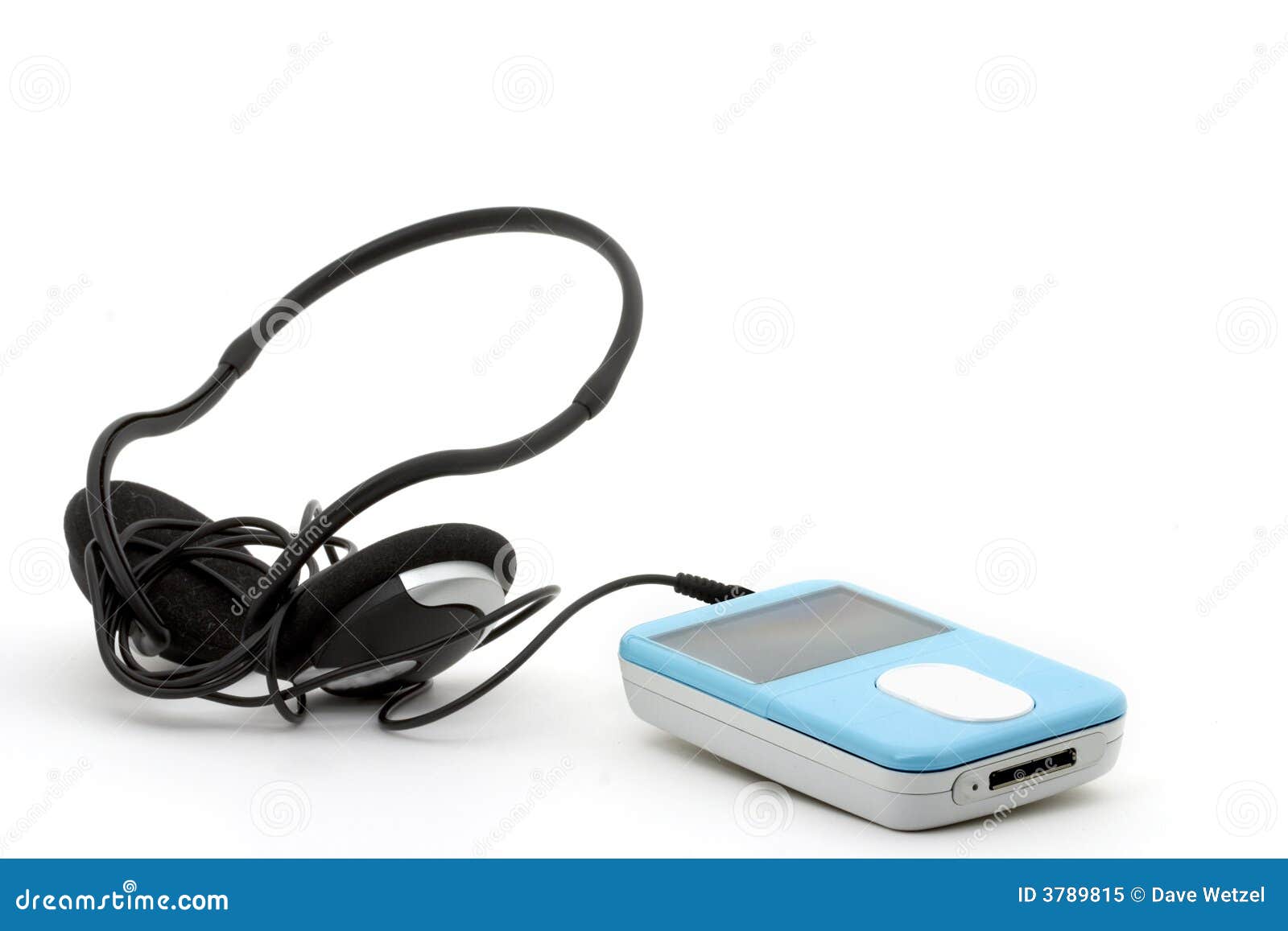 Mp3 player with headphones stock image. Image of enjoy 3789815
