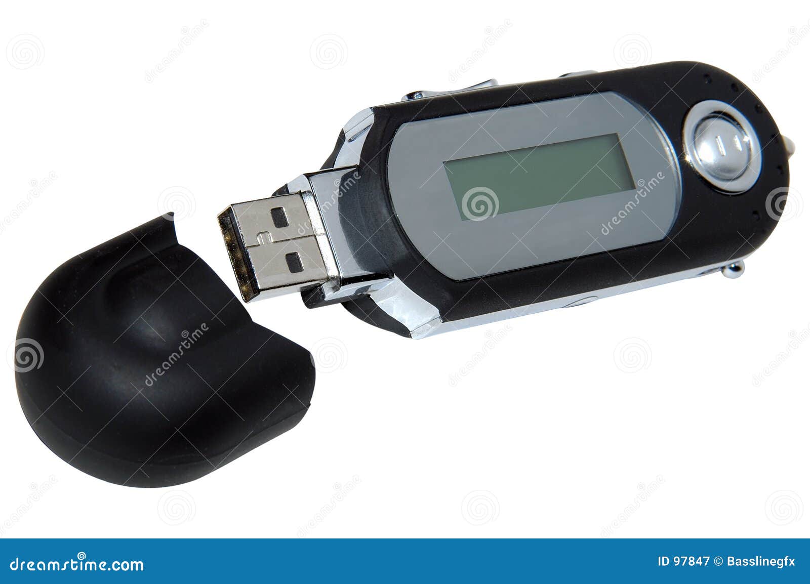 MP3 Player & USB Key W/Path Stock Image Image of path, black 97847
