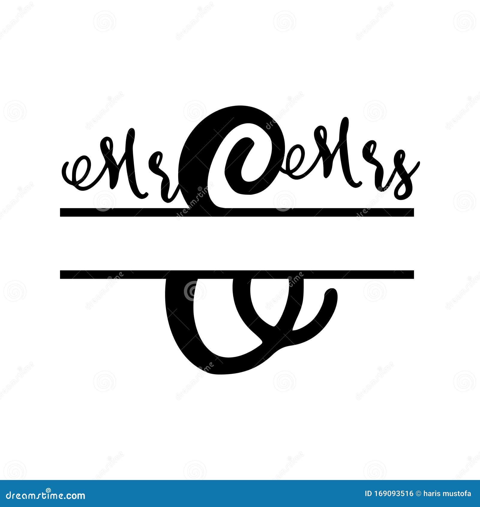 Download Mr And Mrs Monogram Split Letter Initial Vector Isolated ...