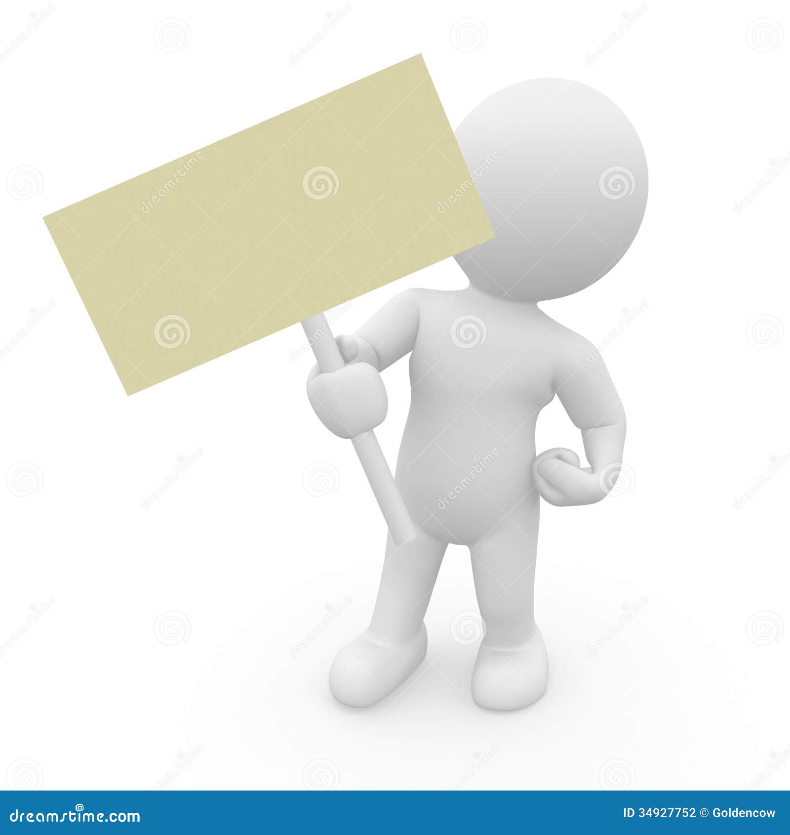 Mr. Smart Guy With A Empty Sign Stock Illustration - Illustration ...