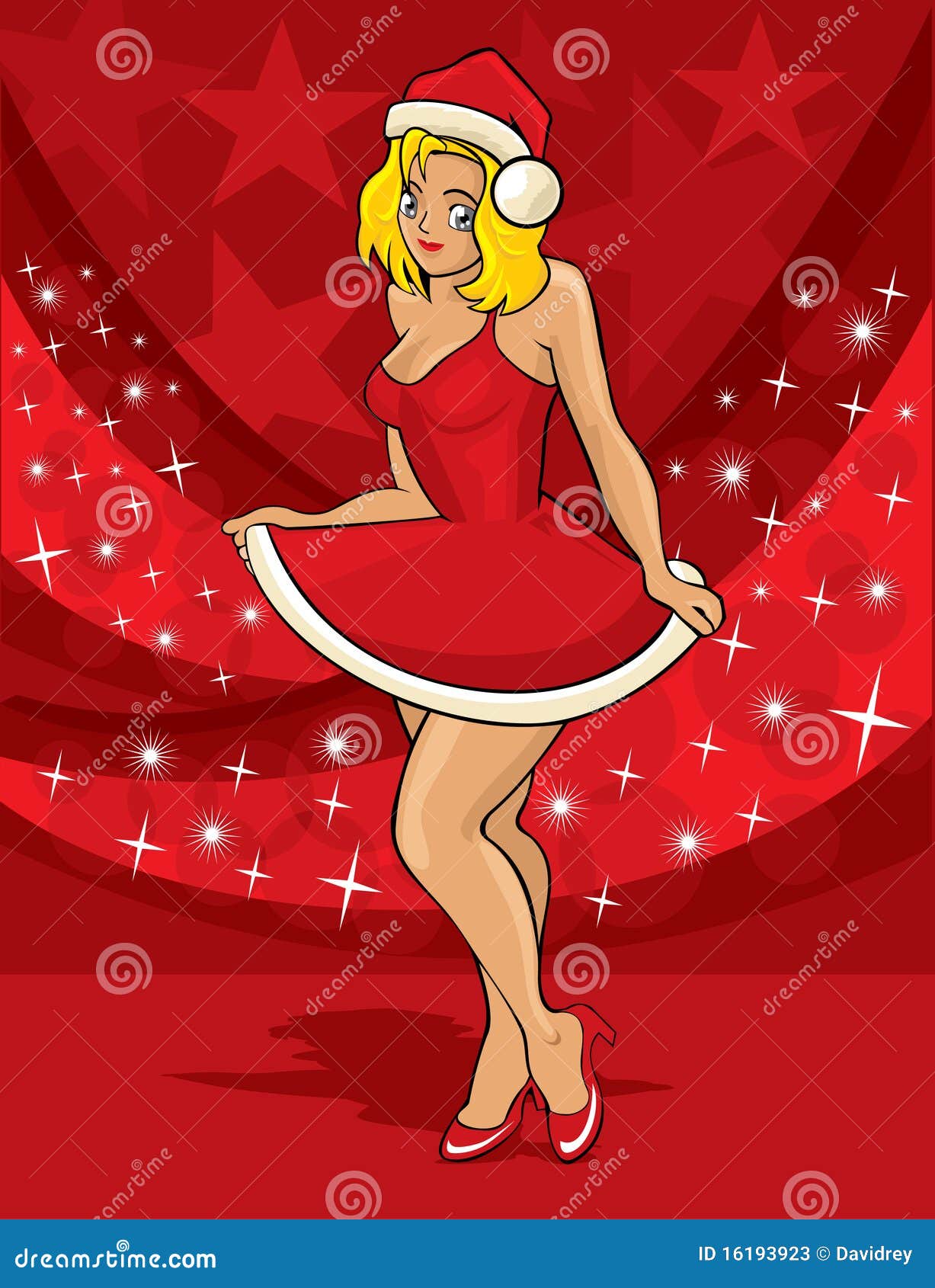 Mrs Claus Red Background Stock Vector Illustration Of Costume 16193923