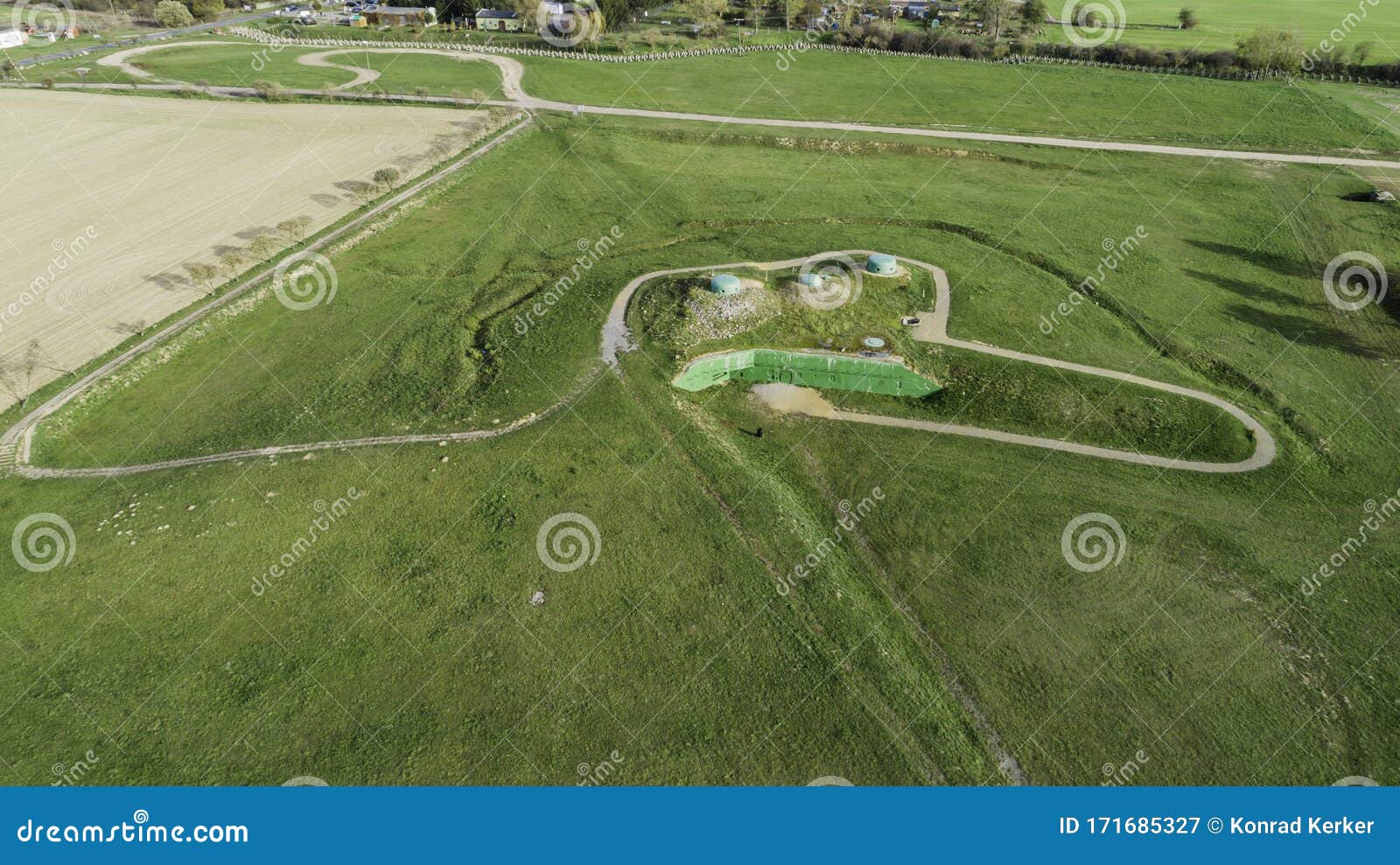 mru world war ii fortification bunker, pniewo, near miedzyrzecz, poland. entrance to the underground corridor system. german milit