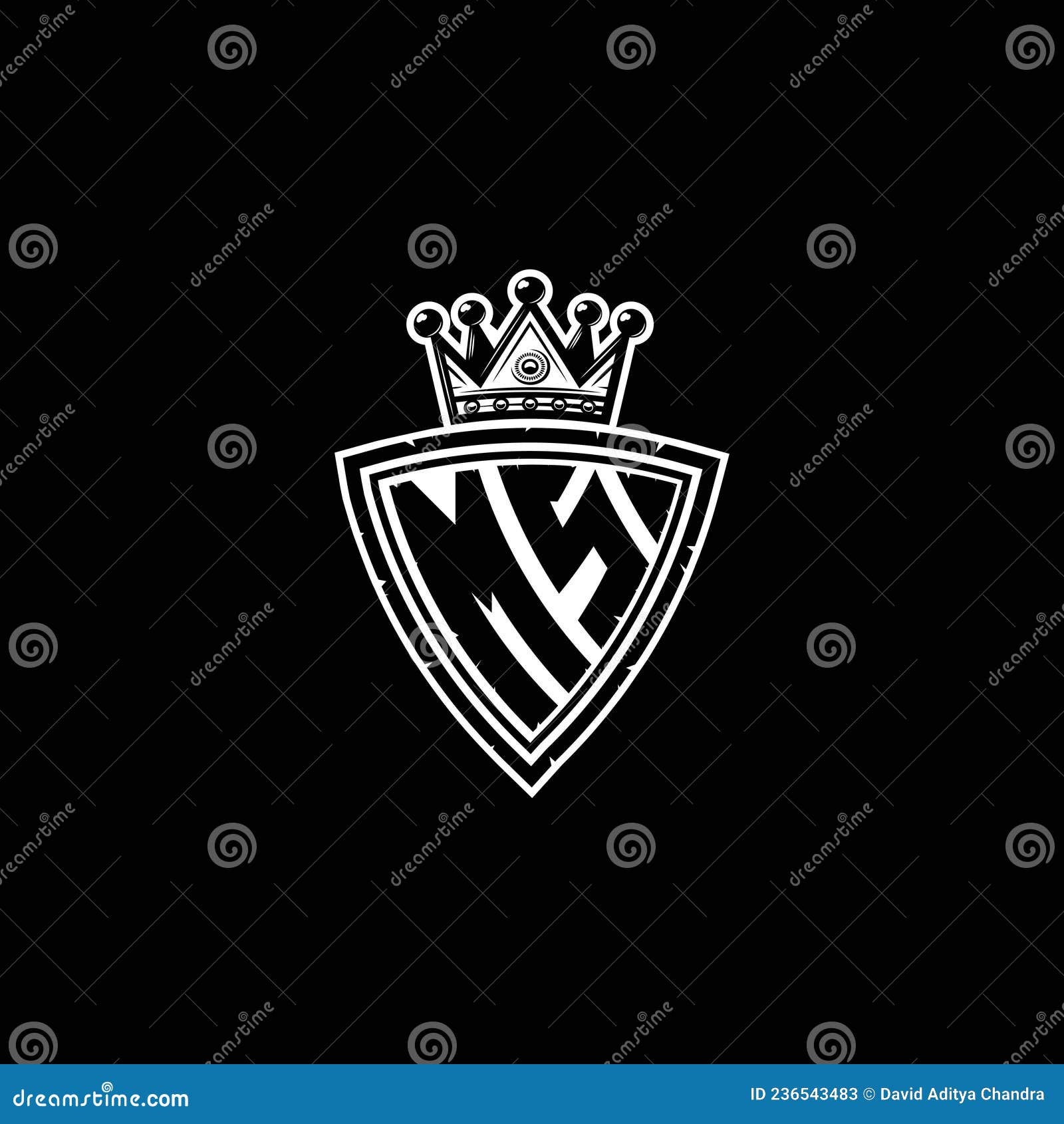 Gm logo monogram shield crown luxury design Vector Image