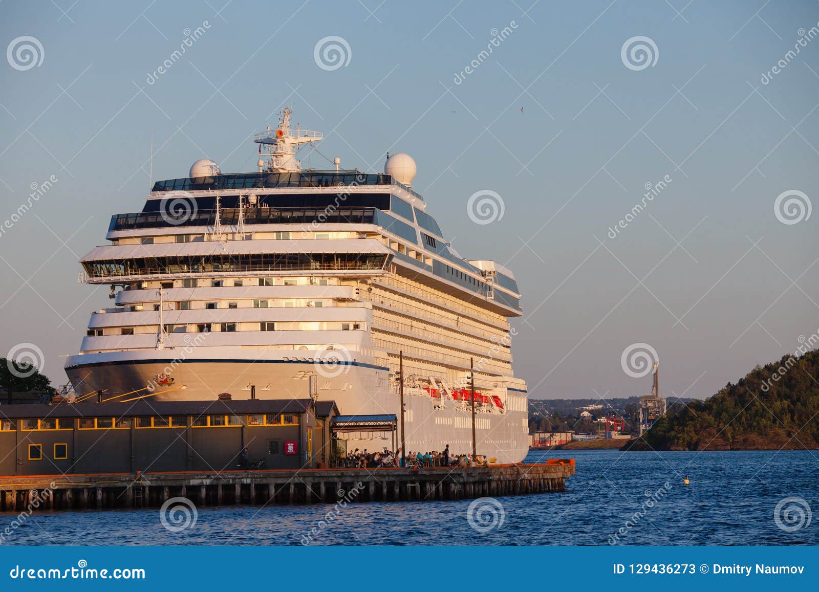 MS Marina Cruise Ship in Oslo Cruiseterminal Norway Scan Editorial Stock Photo - Image of luxury, dock: 129436273
