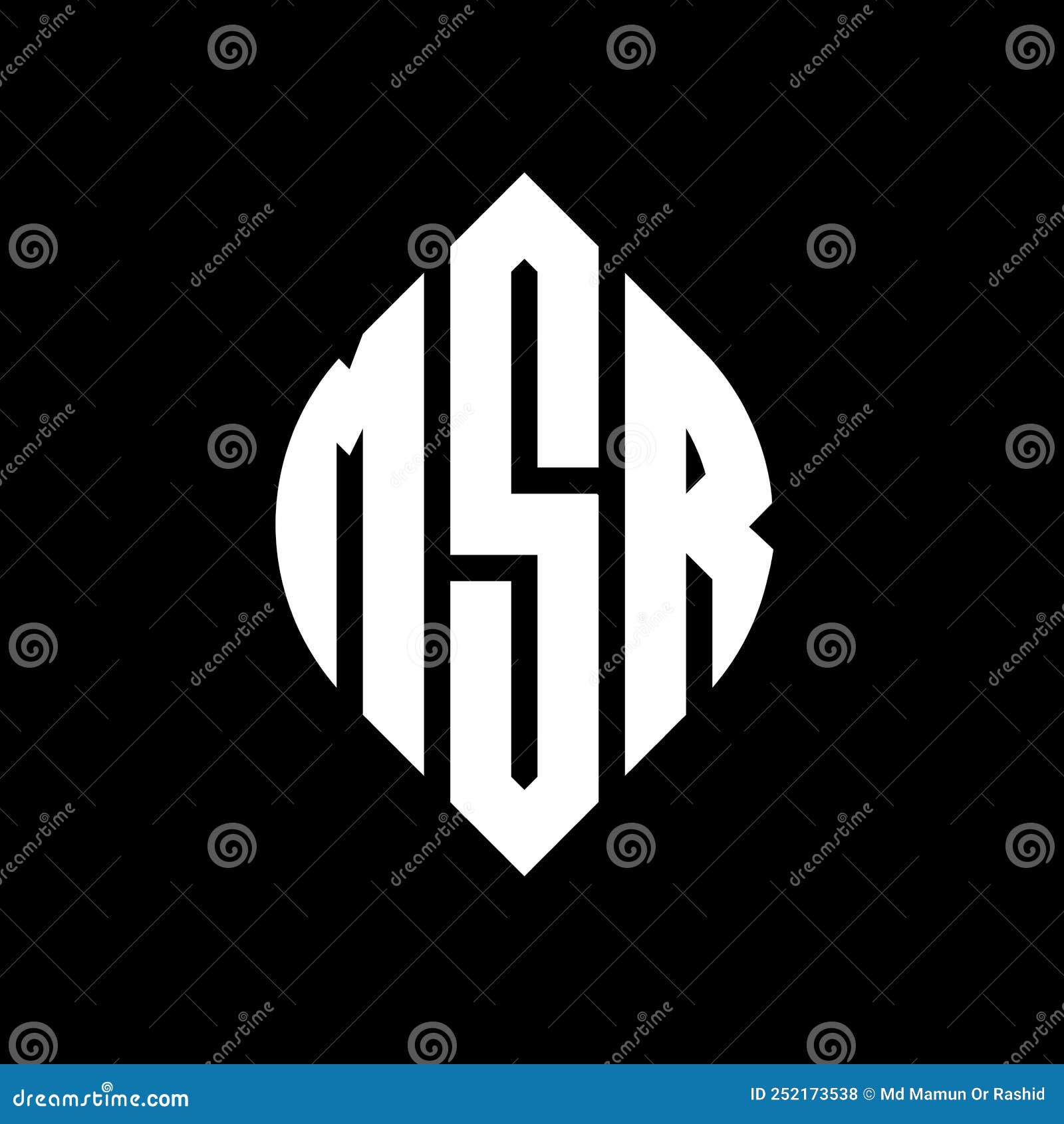 MSR Circle Letter Logo Design with Circle and Ellipse Shape. MSR ...