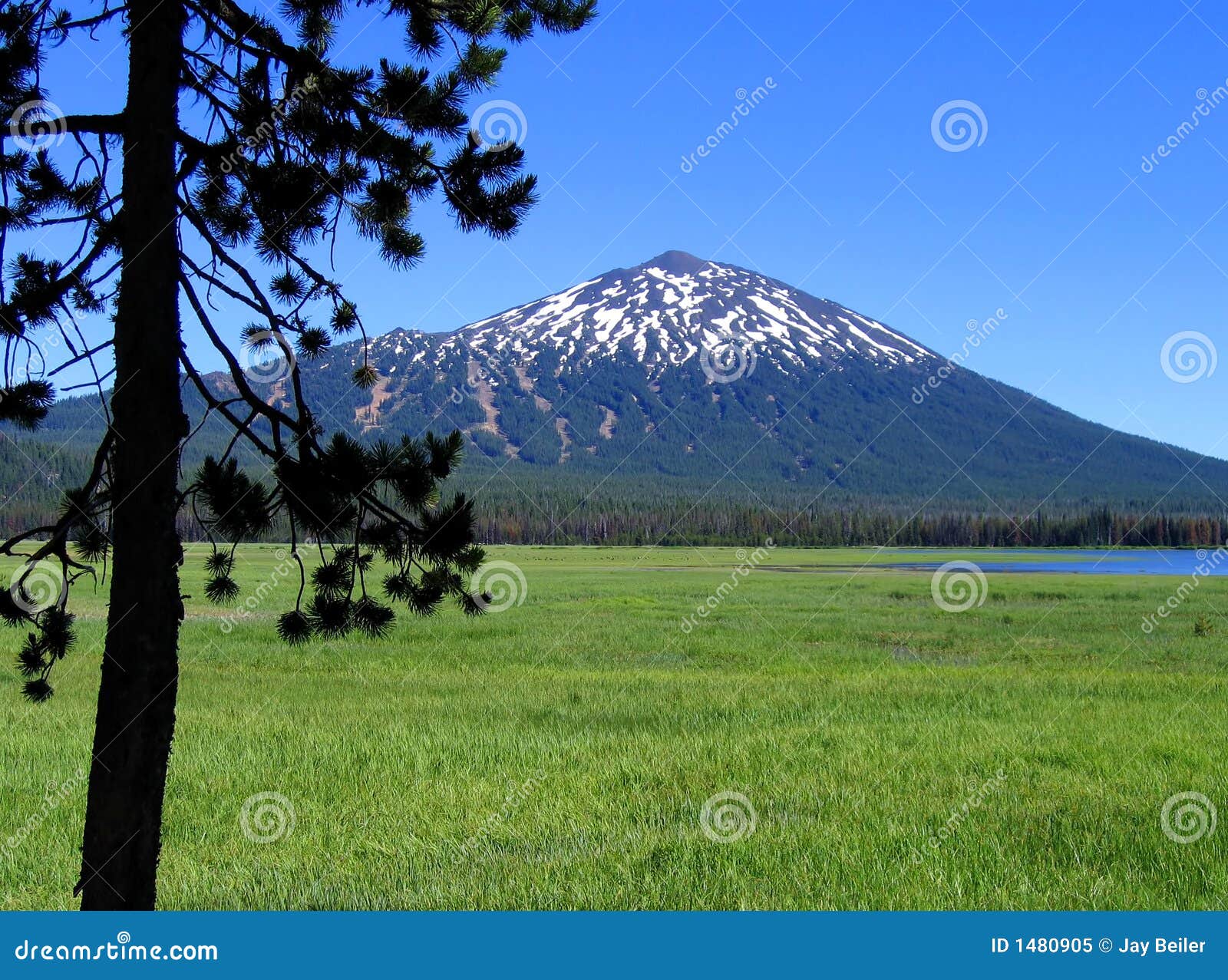 mt. bachelor with sparks lake, oregon