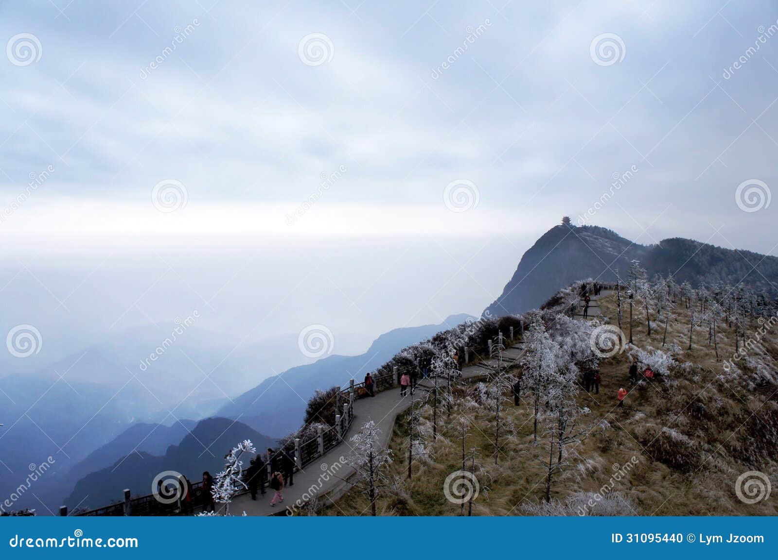 Mt. de emeiwinter. Bij een hoogte van 3099 meters, MT-is emei één van de vier Buddist-Bergen in China.