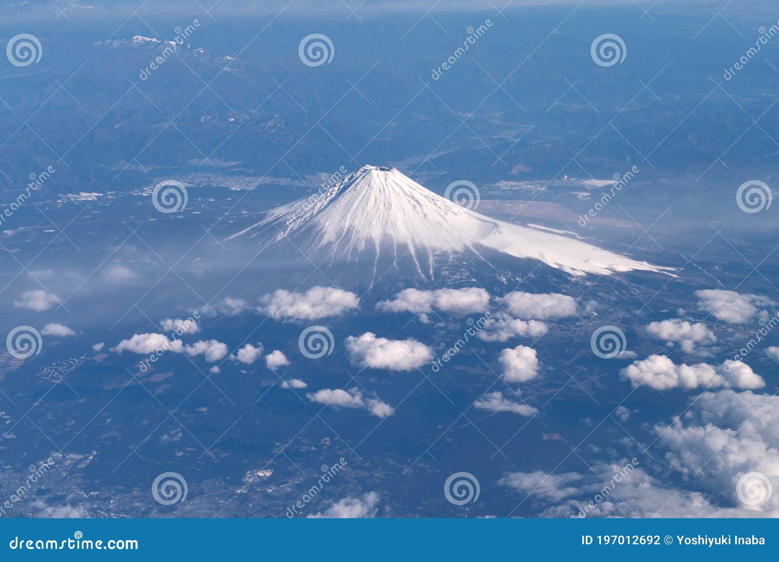 Mt. Fuji from a Birds-eye View Stock Photo - Image of japan, snow ...