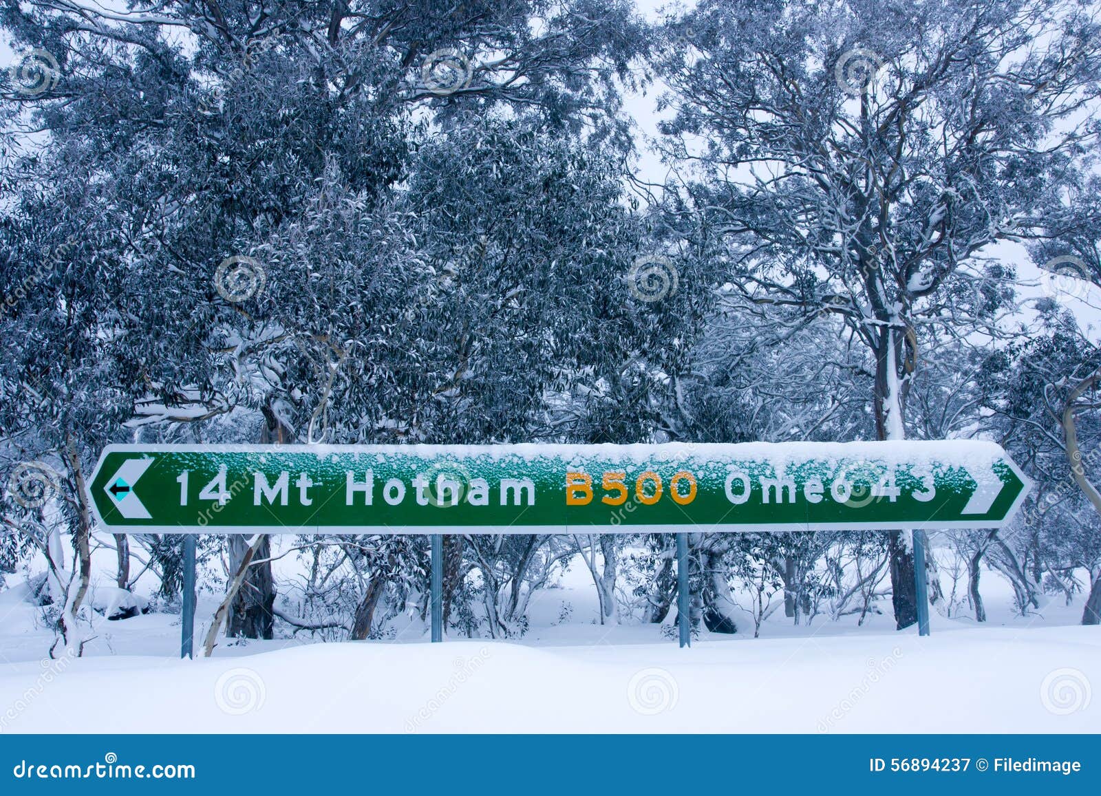 Mt Hotham in Winter stock image. Image of road, mountains 56894237