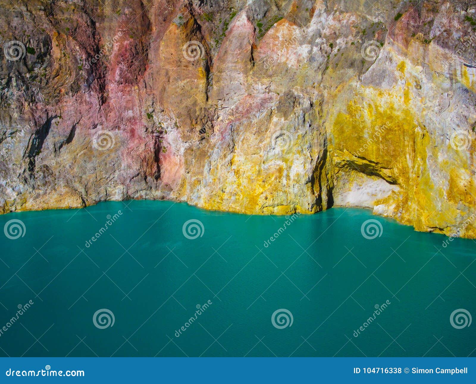 mt kelimutu multi colored volcanic lakes and rock faces. flores, indonesia