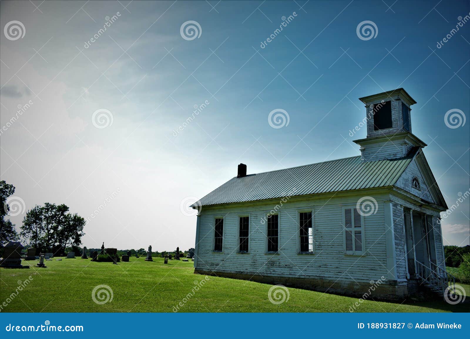 Mt. Zion 1871 PM Church Lancaster Wisconsin Stock Image