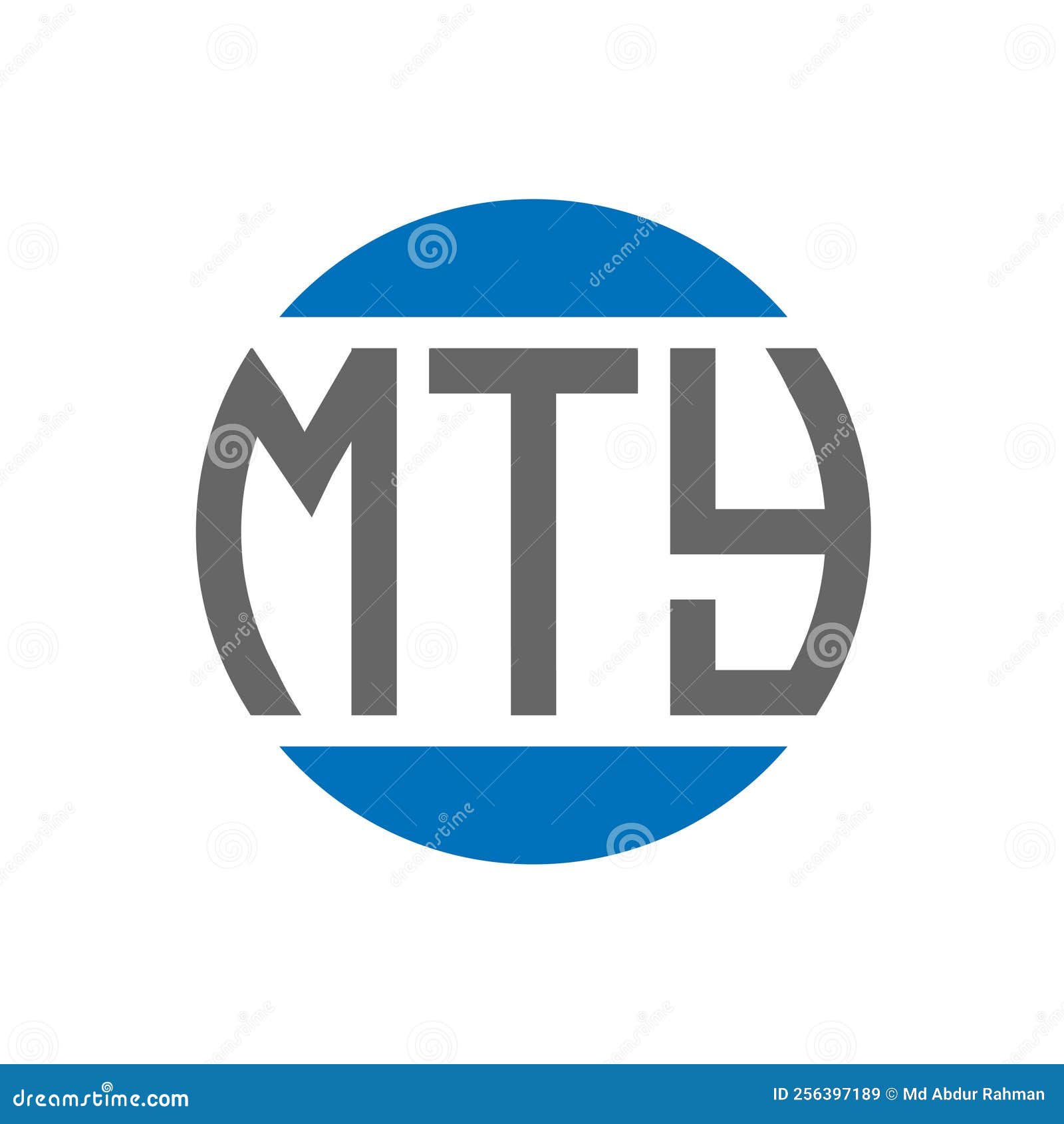 mty letter logo  on white background. mty creative initials circle logo concept. mty letter 