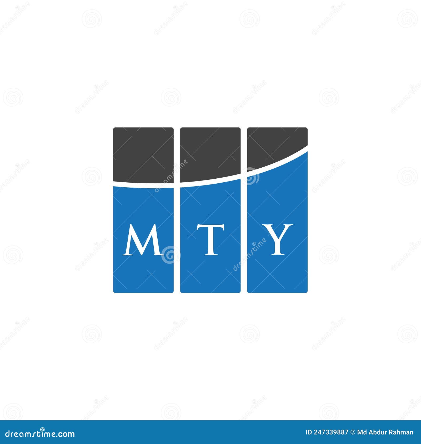 mty letter logo  on white background. mty creative initials letter logo concept. mty letter .mty letter logo  on