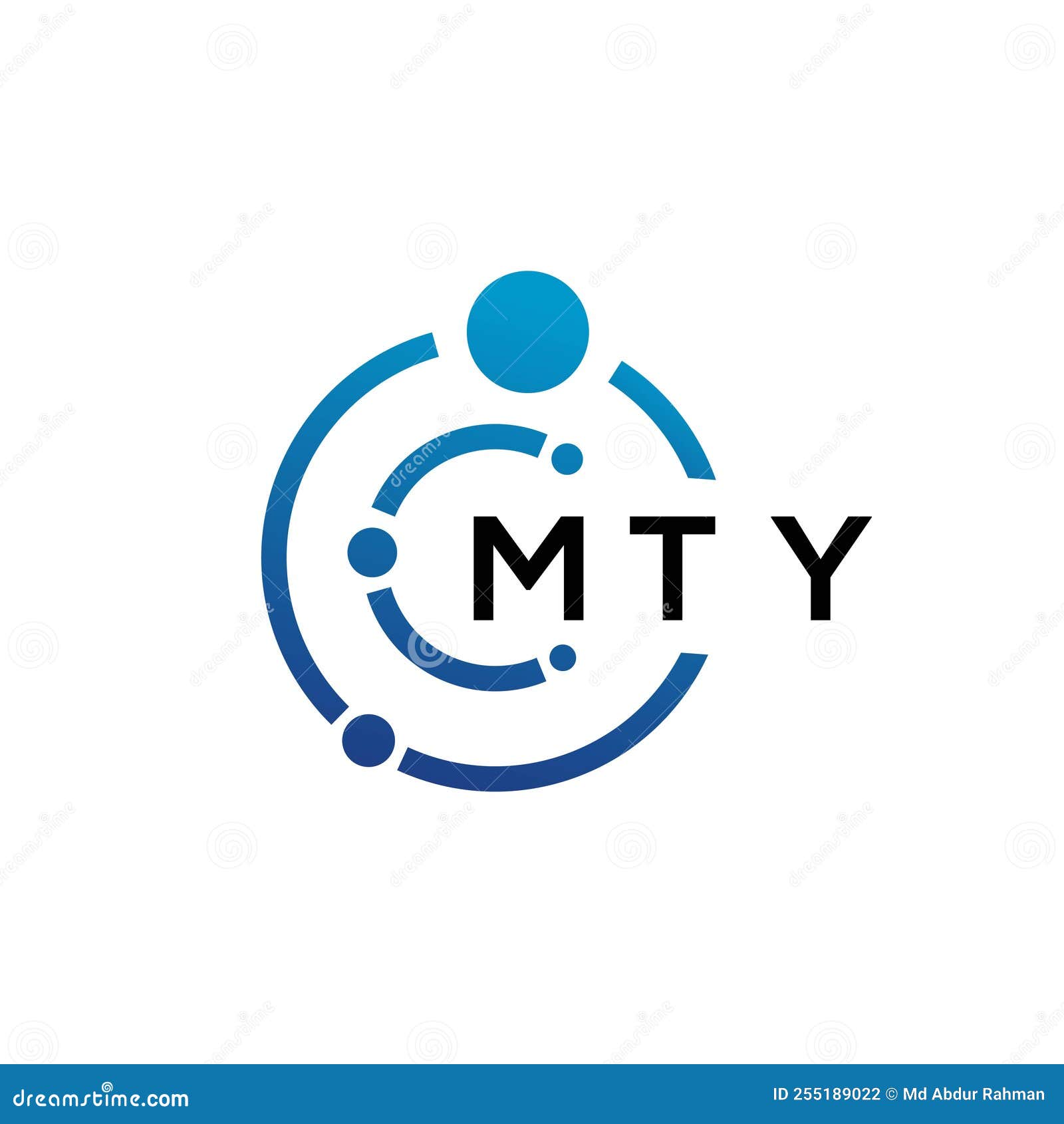 mty letter technology logo  on white background. mty creative initials letter it logo concept. mty letter 