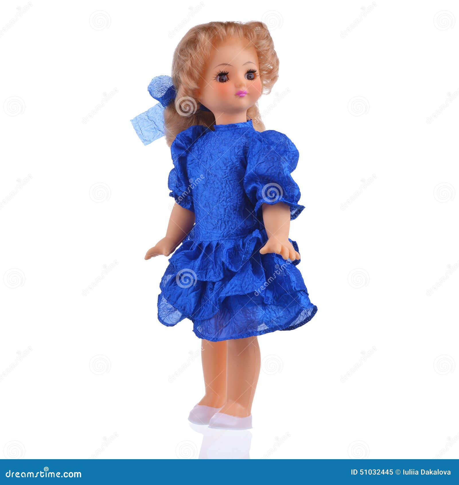 Muñeca en vestido azul imagen de archivo. Imagen de muchacha - 51032445