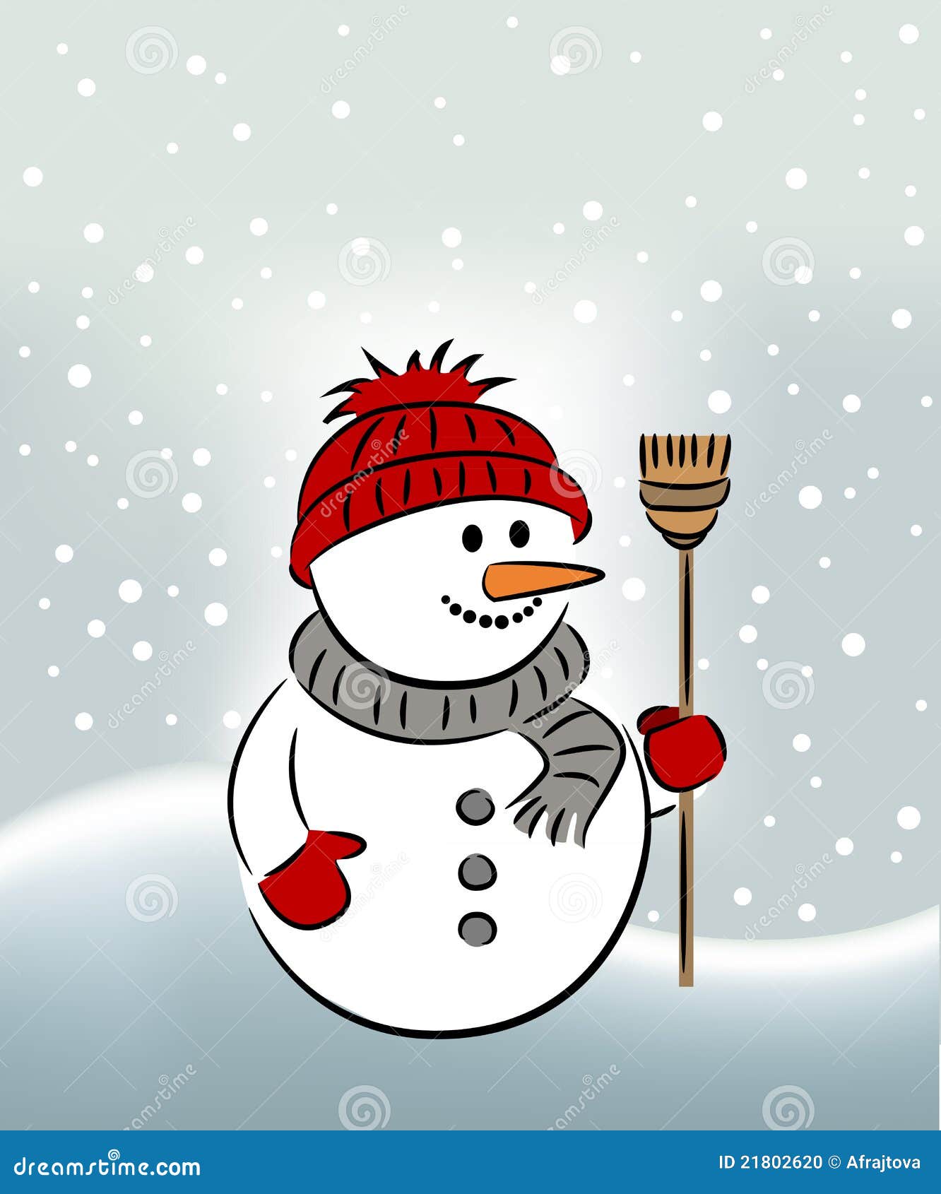 Muñeco De Nieve De La Navidad Ilustración del - Ilustración de alegre, snowflake: 21802620