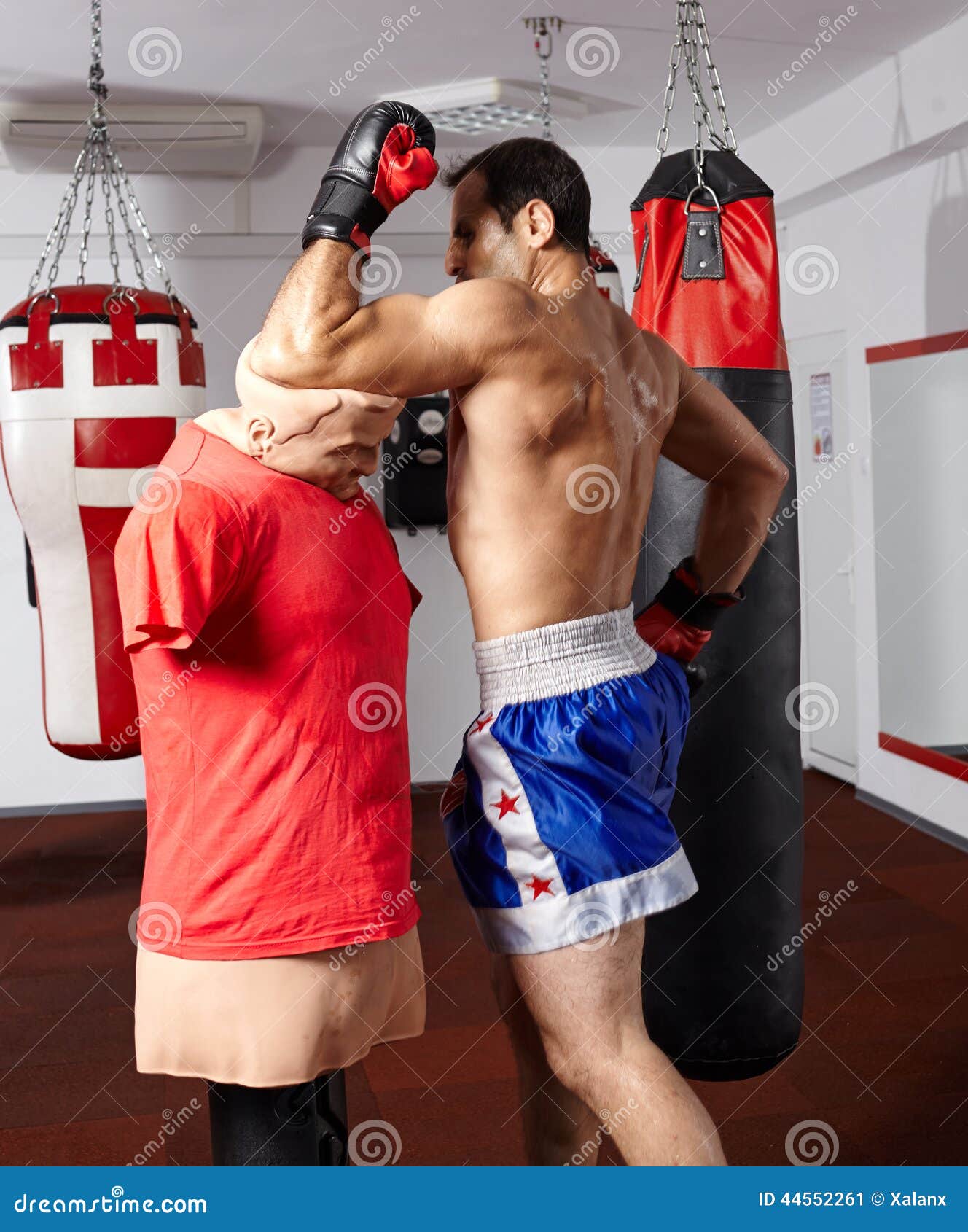 Muay Thai Elbow Hit on Mannequin Stock Image Image of punchbag