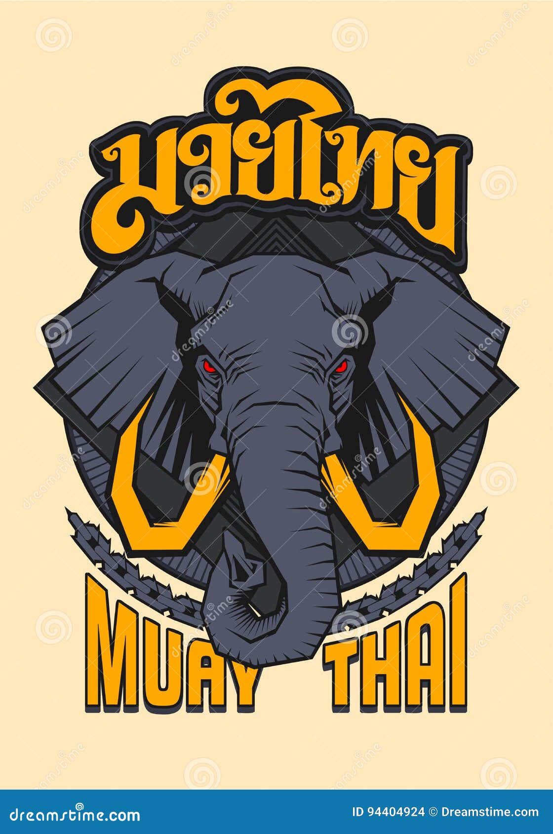 Muay Thai Elephant Sacred Animal Stock Vector Illustration Of Fighting Boxing Muay Thai Elephant Sacred Animal Stock Vector Illustration Of Fighting Boxing