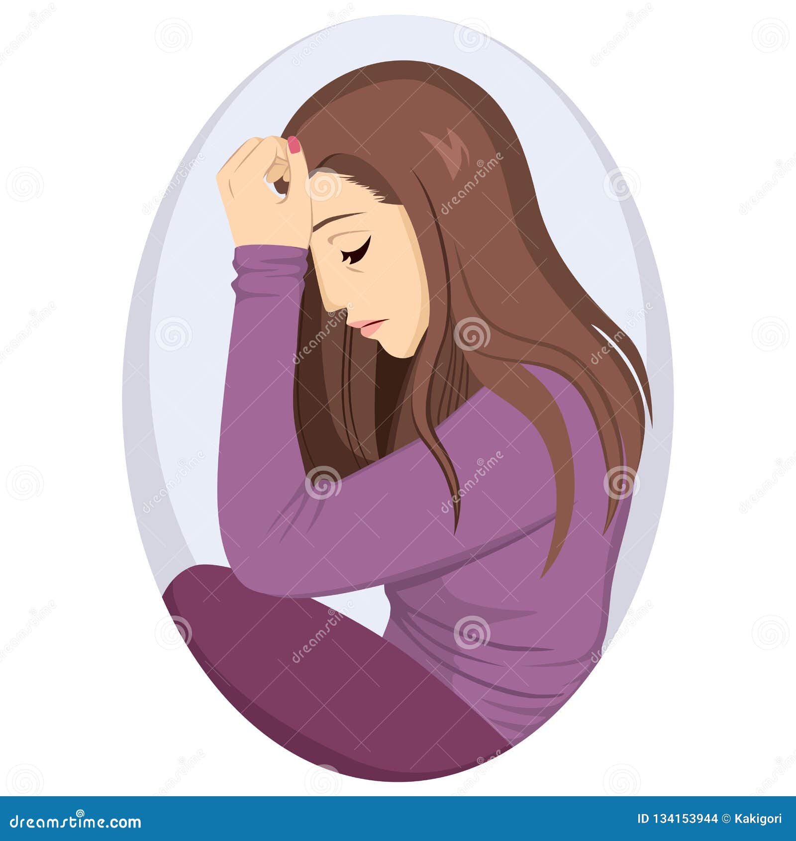 Chica Triste ilustración del vector. Ilustración de pista - 134153944, image size:1600x1690