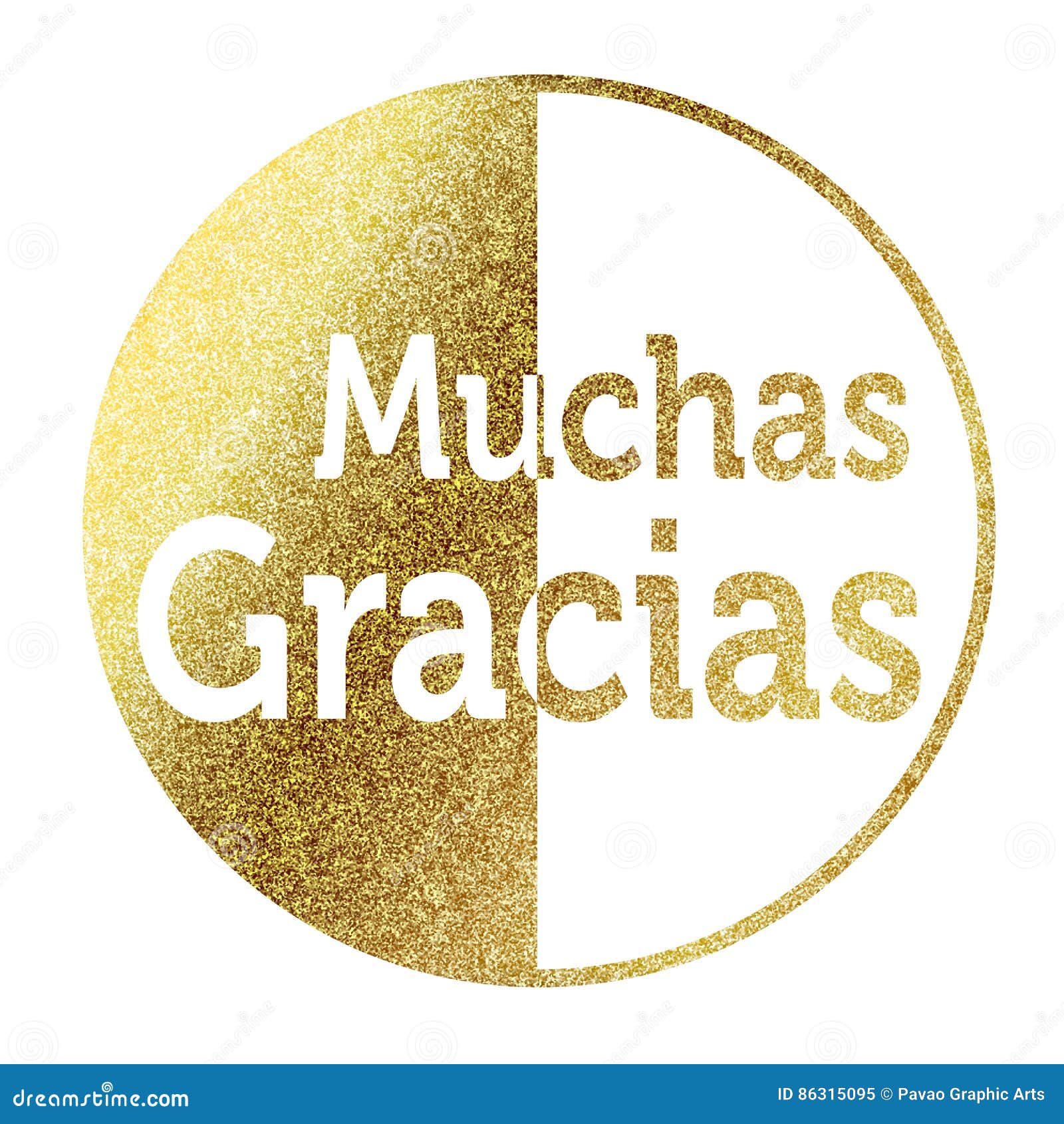 Muchas Gracias Many Thanks In Spanish Card Cartoon Vector ...