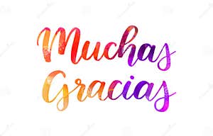 Muchas Gracias Thank You Very Much In Spanish Handwritten Modern 