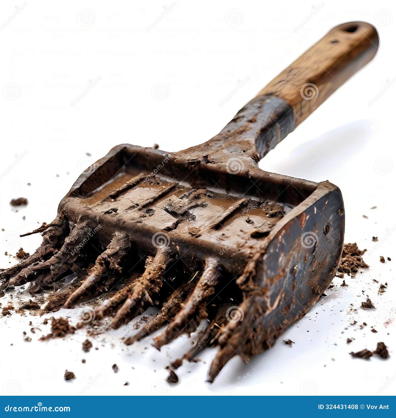 muckrake a tool used for cleaning out mud manure or other deris