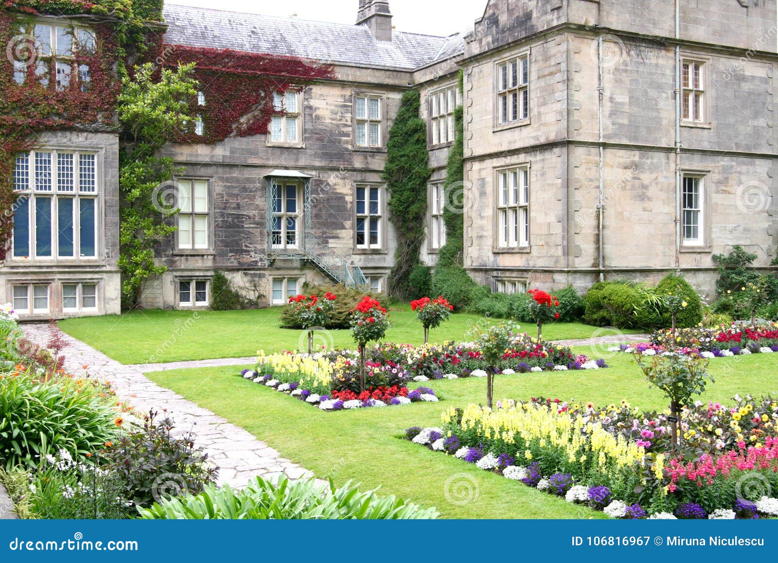 Rose Garden At The Muckross House Killarney Ireland Stock Image