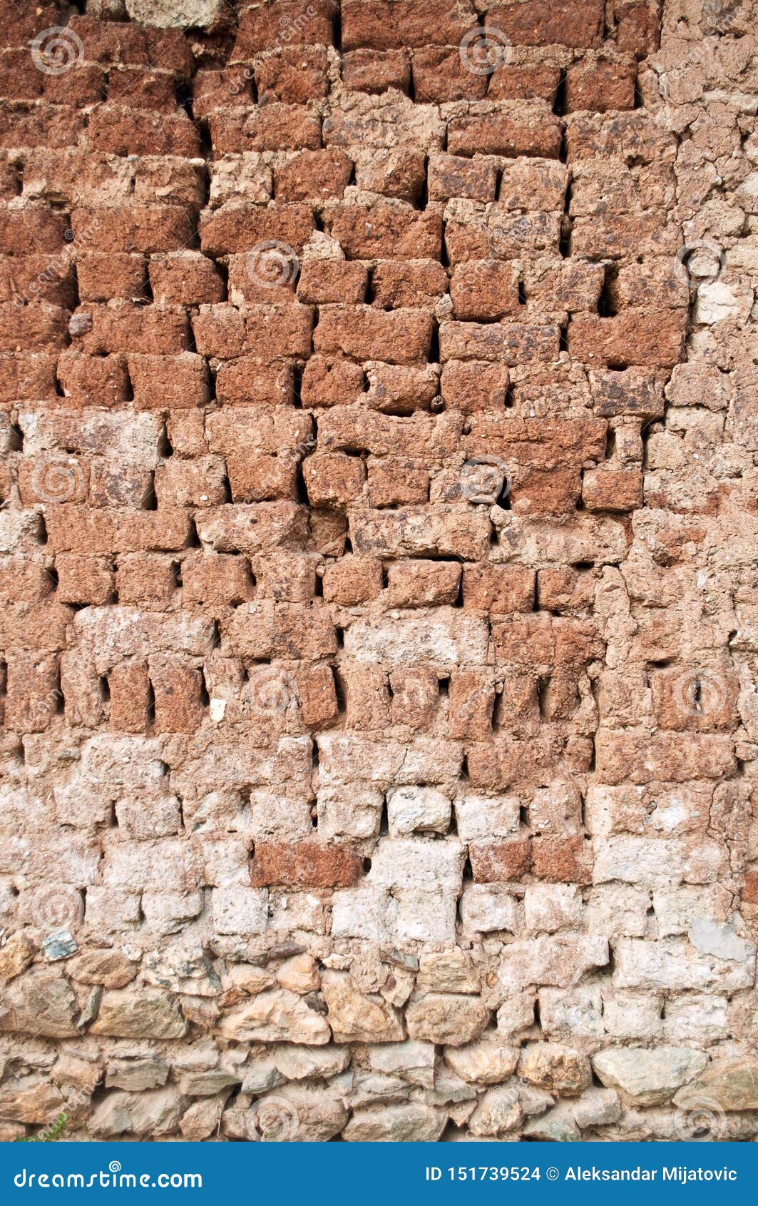 Mud brick wall stock photo. Image of brown, oasis, brick 151739524