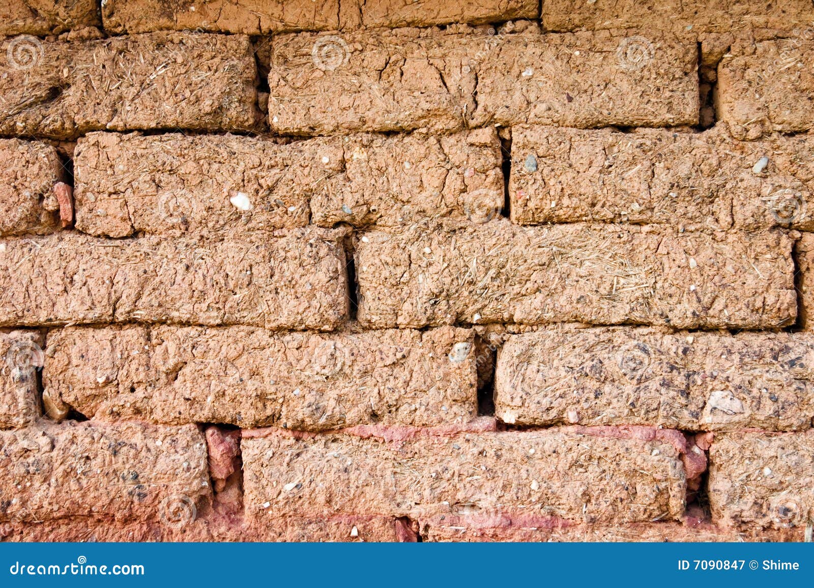 Mud bricks stock image. Image of kiln, earth, husk, adobe 7090847