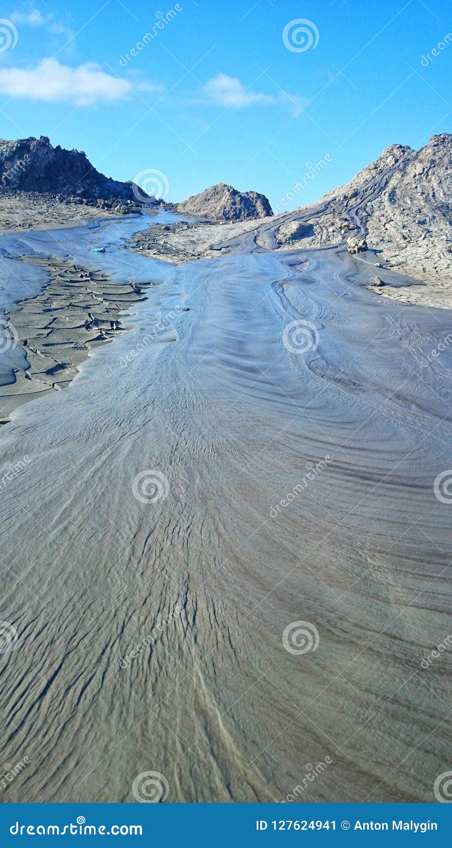 Mud source stock image. Image of slope, flows, crater 127624941