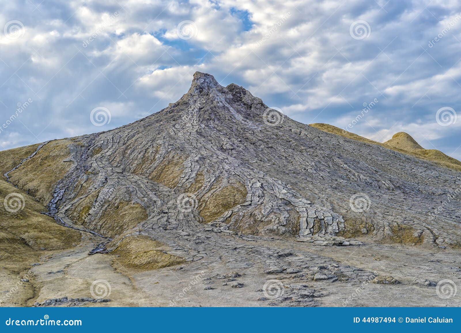 Mud volcano in Romania. Mud volcanoe in Buzau County, Romania