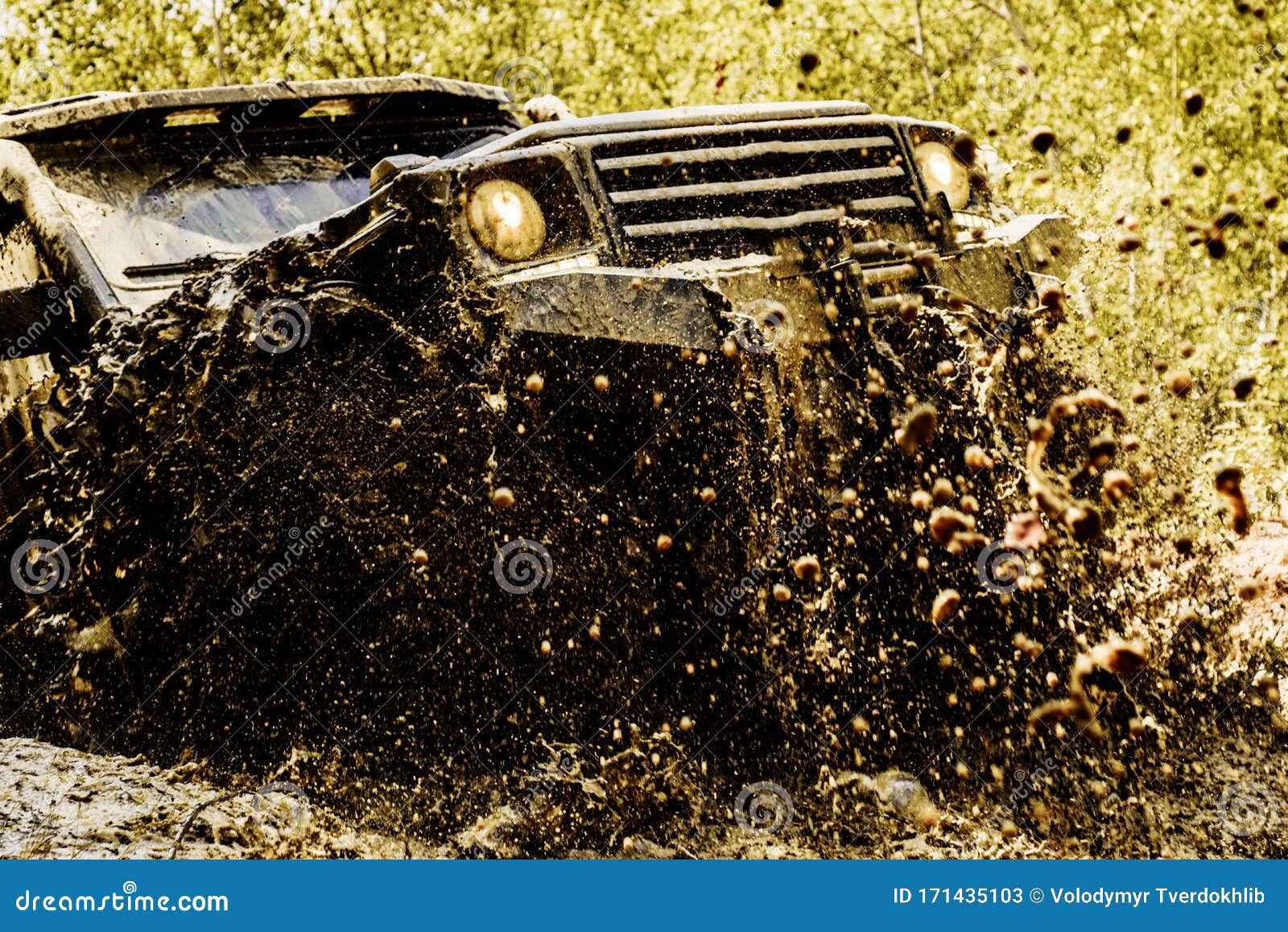 mudding is off-roading through an area of wet mud or clay. track on mud. motion the wheels tires and off-road that goes