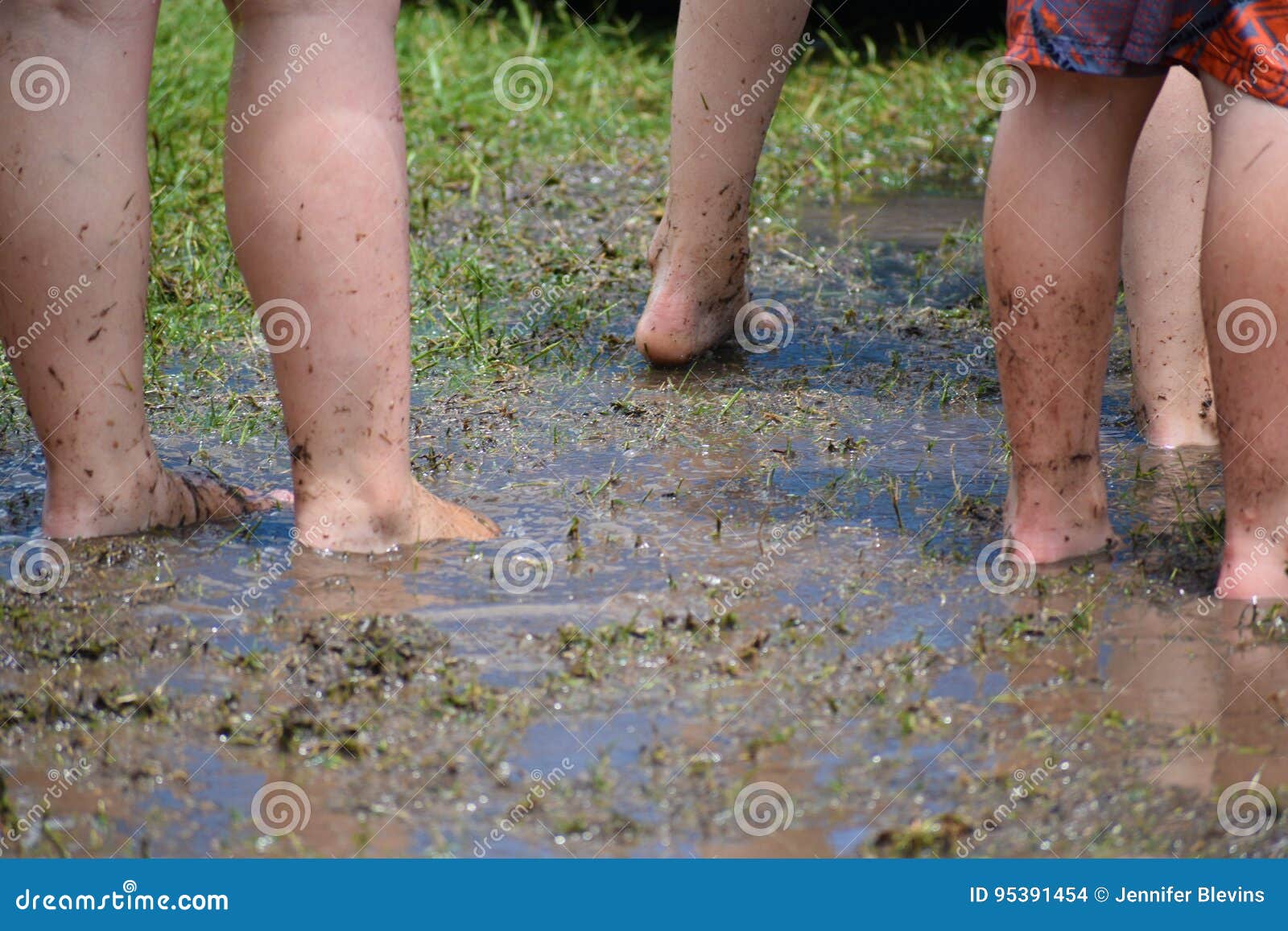MUddy Feet stock photo. Image of play, outside, feet 95391454