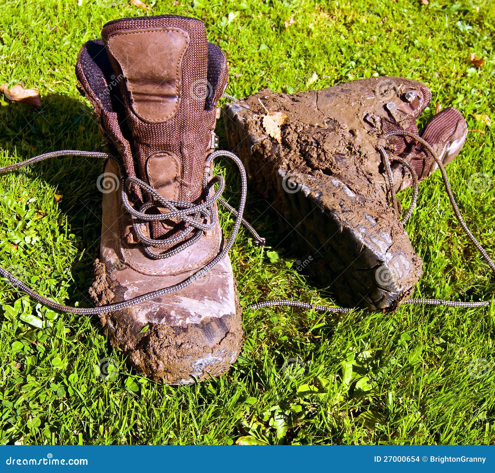 Muddy walking boots stock photo. Image of footware, rugged - 27000654