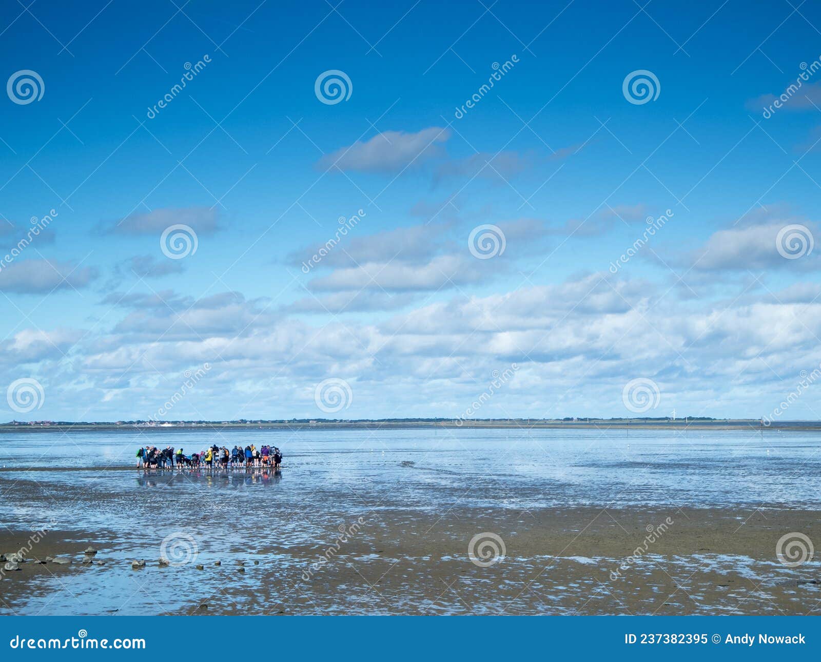 mudflat hikers in east frisia