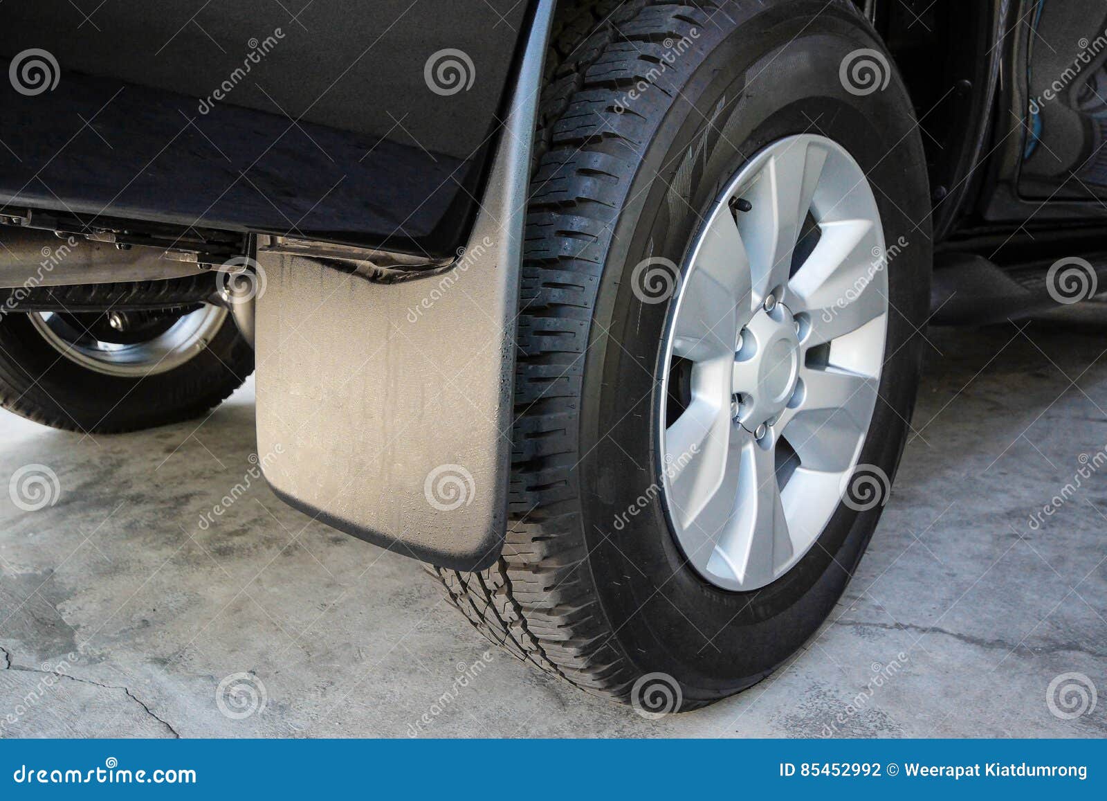 Mudguard for automobile stock photo. Image of wheel, pattern - 85452992