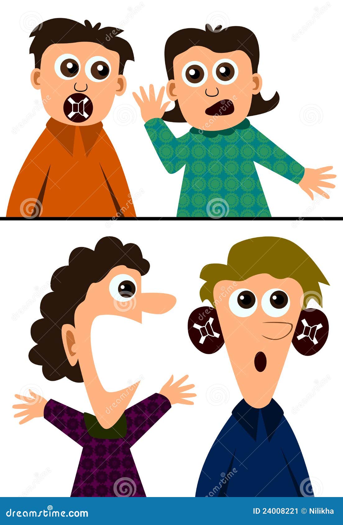 Mudo y sordo stock de ilustración. Ilustración de mudo - 24008221
