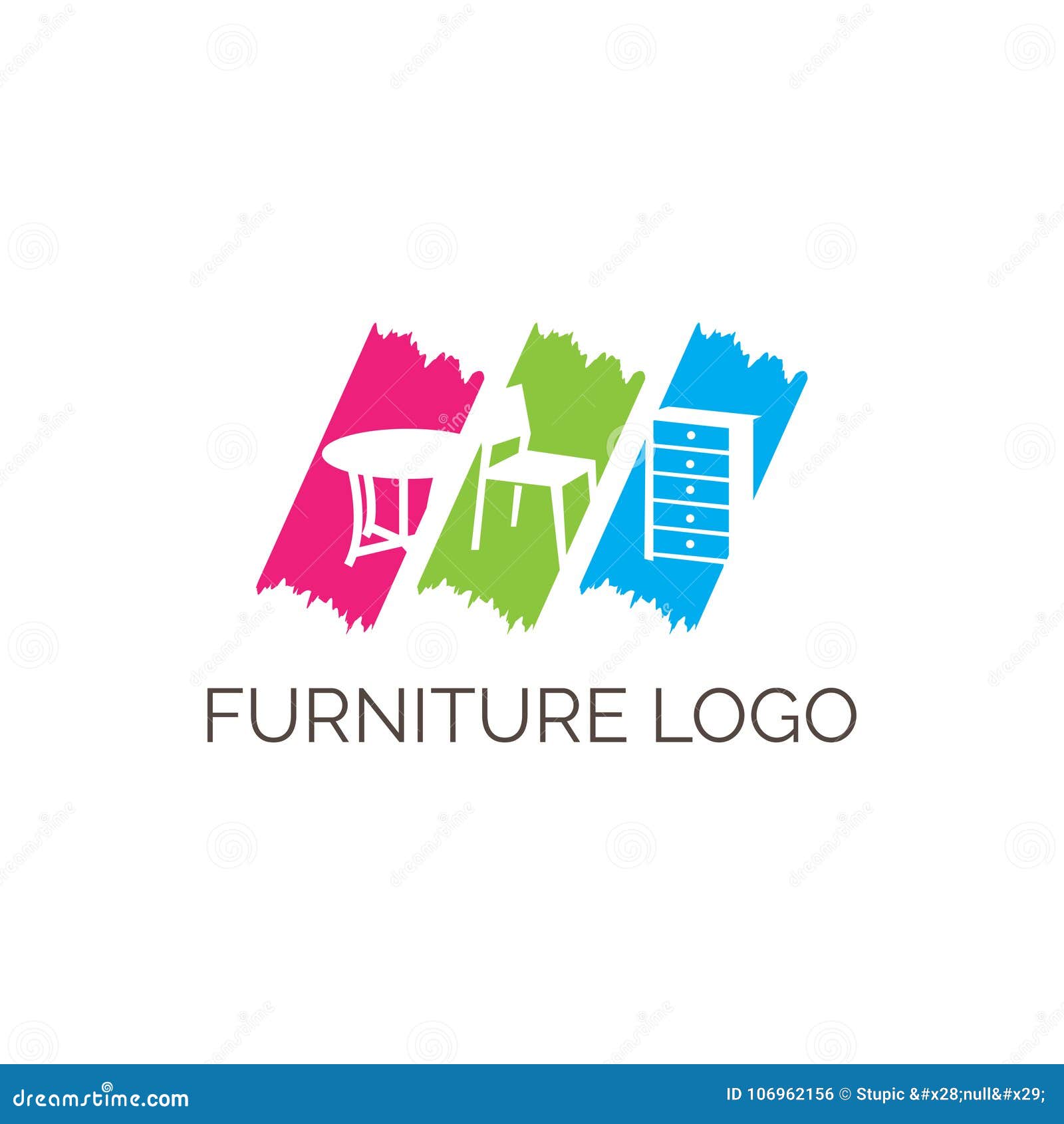 Muebles Logo Vector Art Logo Template Y Ejemplo Ilustración del Vector