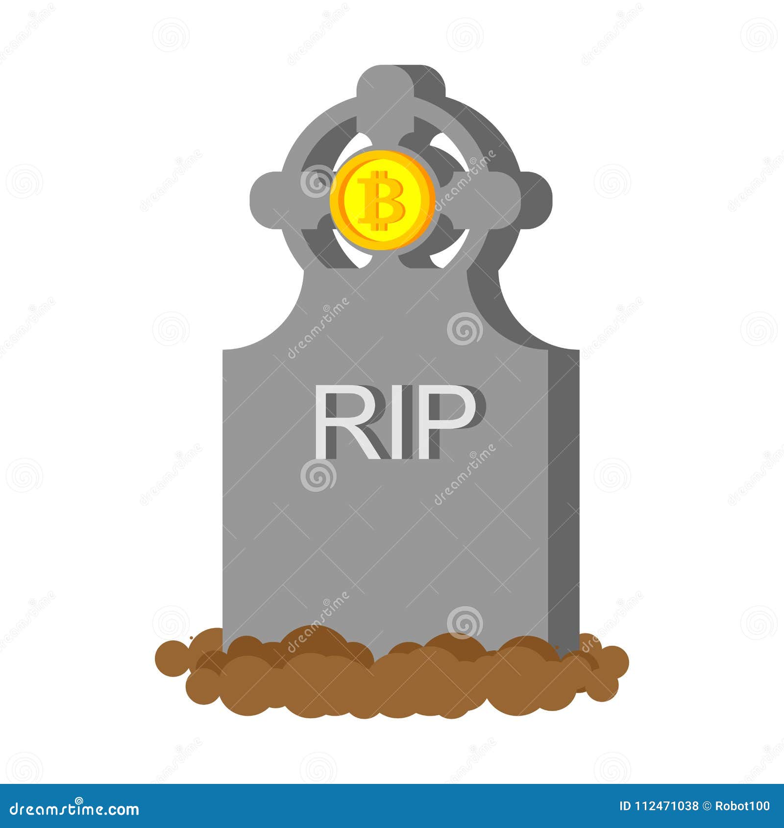Muerte Bitcoin Caída De La Moneda Crypto Las Citas De La Moneda Son Caída  Ilustración del Vector - Ilustración de intercambio, dinero: 112471038
